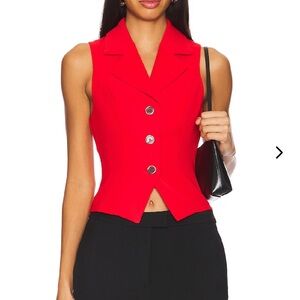 Lovers and Friends Elena Vest Top - Red